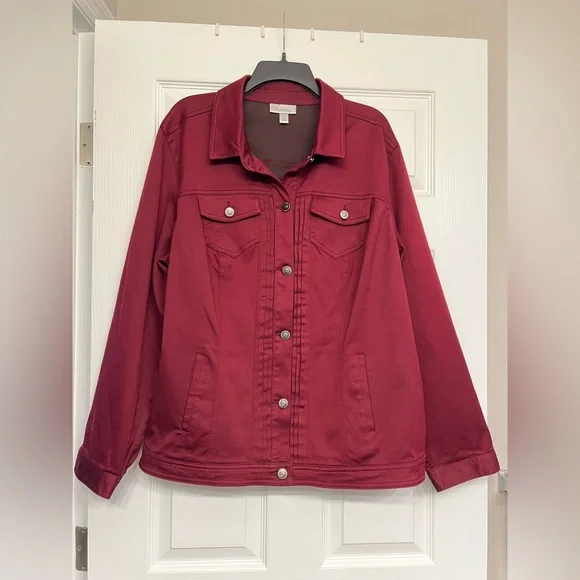 Dress Barn Women's Burgundy Jacket - Picture 1 of 5
